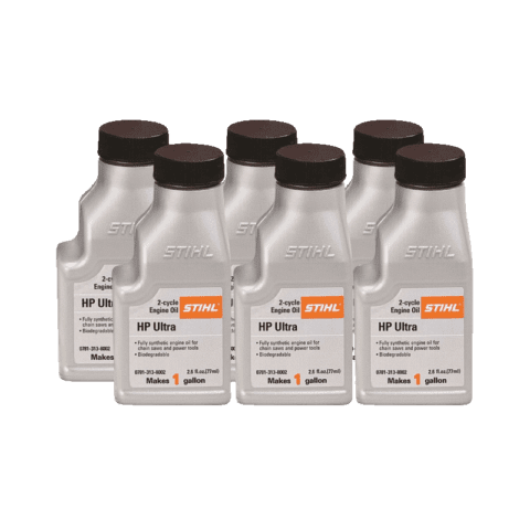 STIHL HP ULTRA 50:1 TWO CYCLE OIL | 6-PACK | 2.6 OZ – 1 GALLON MIX ...